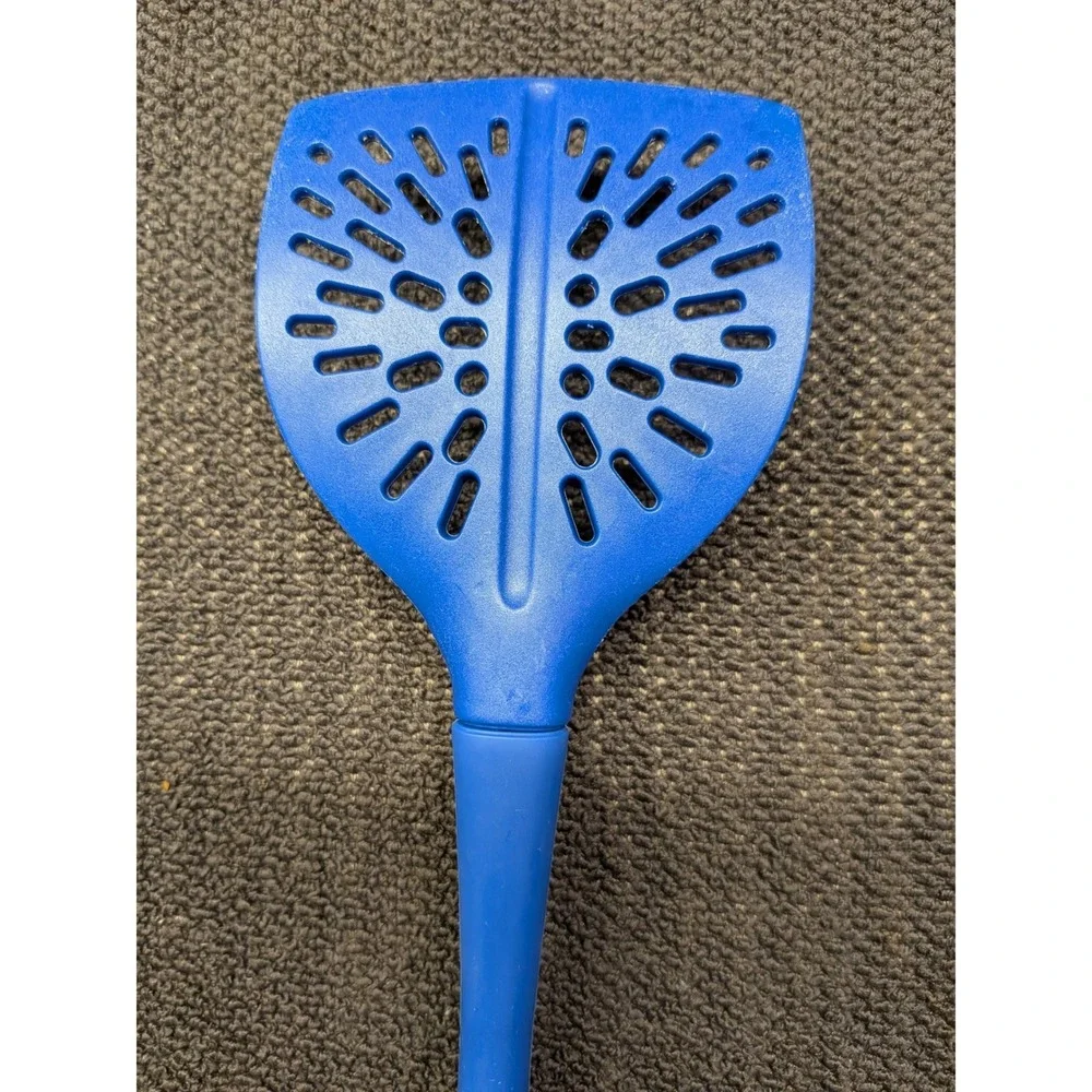 Tovolo for Sur La Table Silicone Scoop & Strain Tool Royal Blue Kitchen Gadget